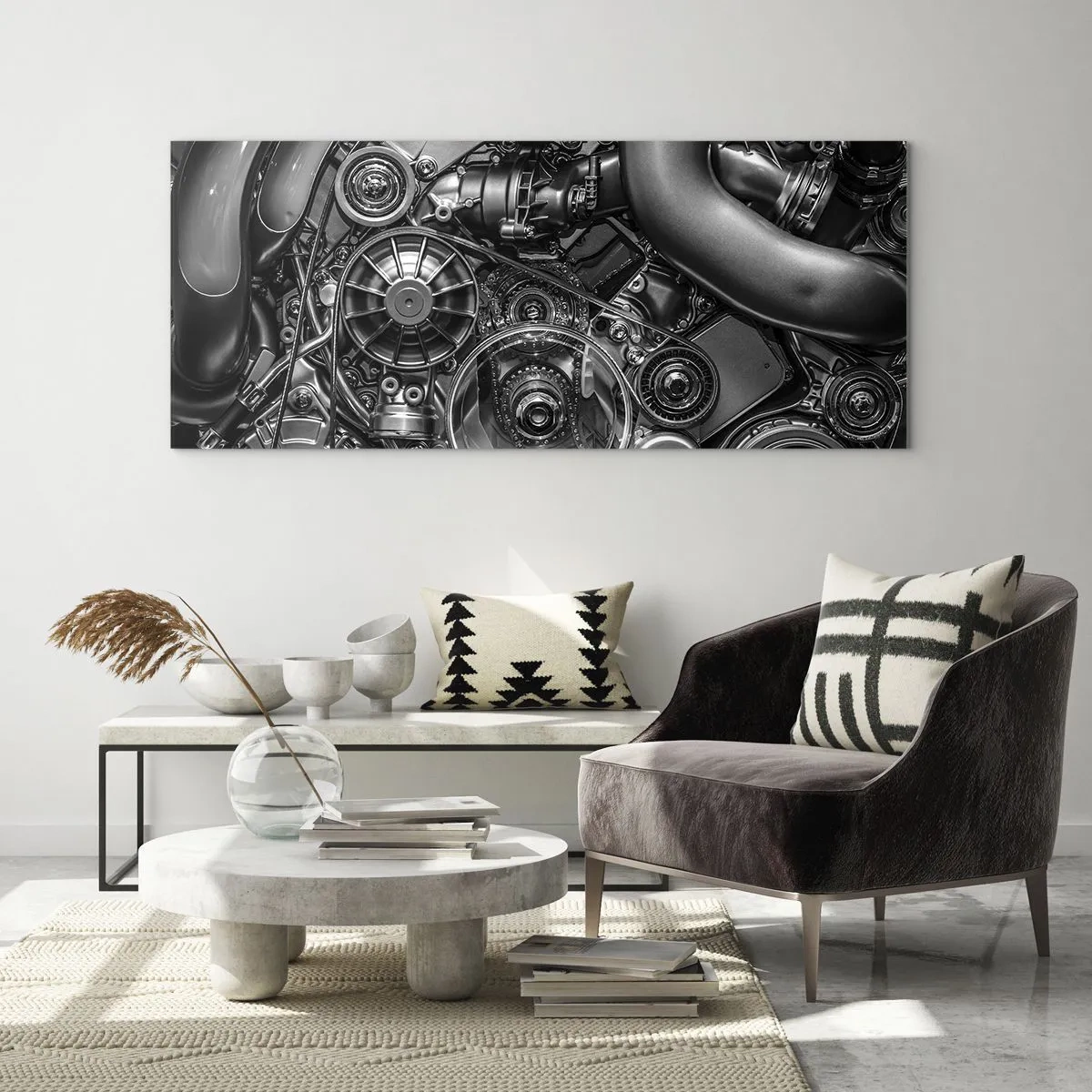 Glass picture - Poetry of Mechanics - 100x40 cm