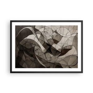 Poster in black frame - Circulation of the Colours of the Earth - 70x50 cm
