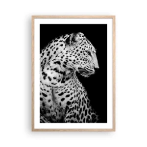 Poster in light oak frame - A Perfect Right Profile  - 50x70 cm