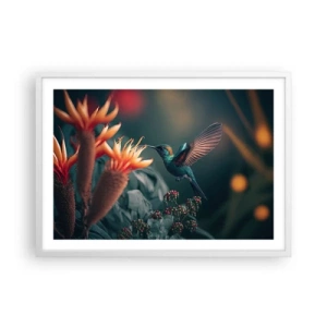 Poster in white frmae - Really Colourful Life - 70x50 cm