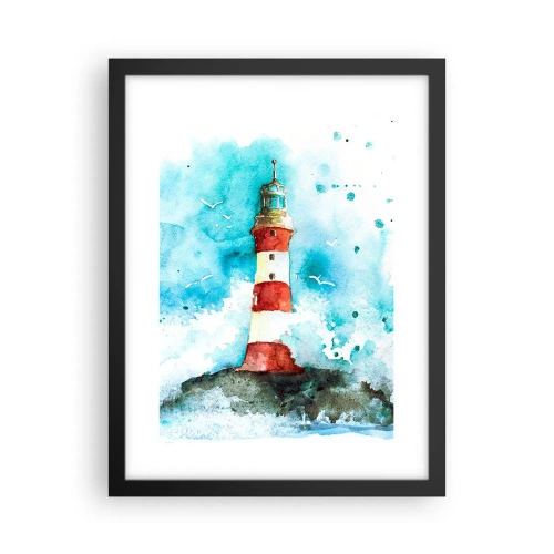 Poster in black frame - Unity of Elements - 30x40 cm