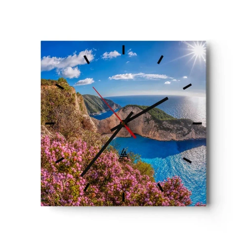 Wall clock - Clock on glass - My Big Greek Wedding - 30x30 cm