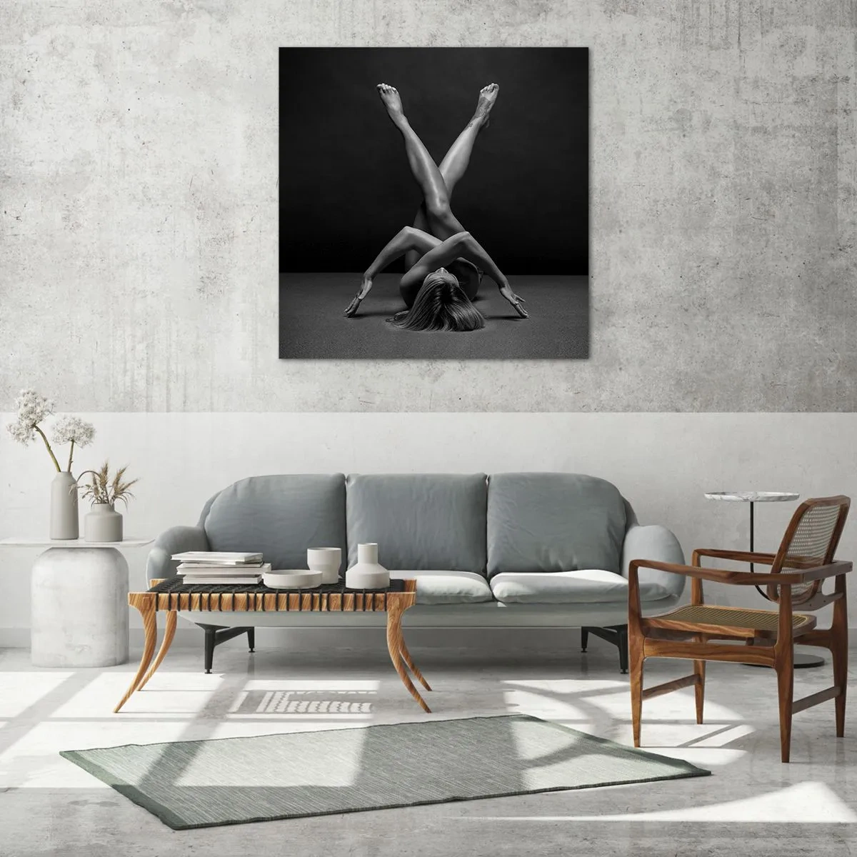 Glass picture - Geometry of Nakedness - 70x70 cm