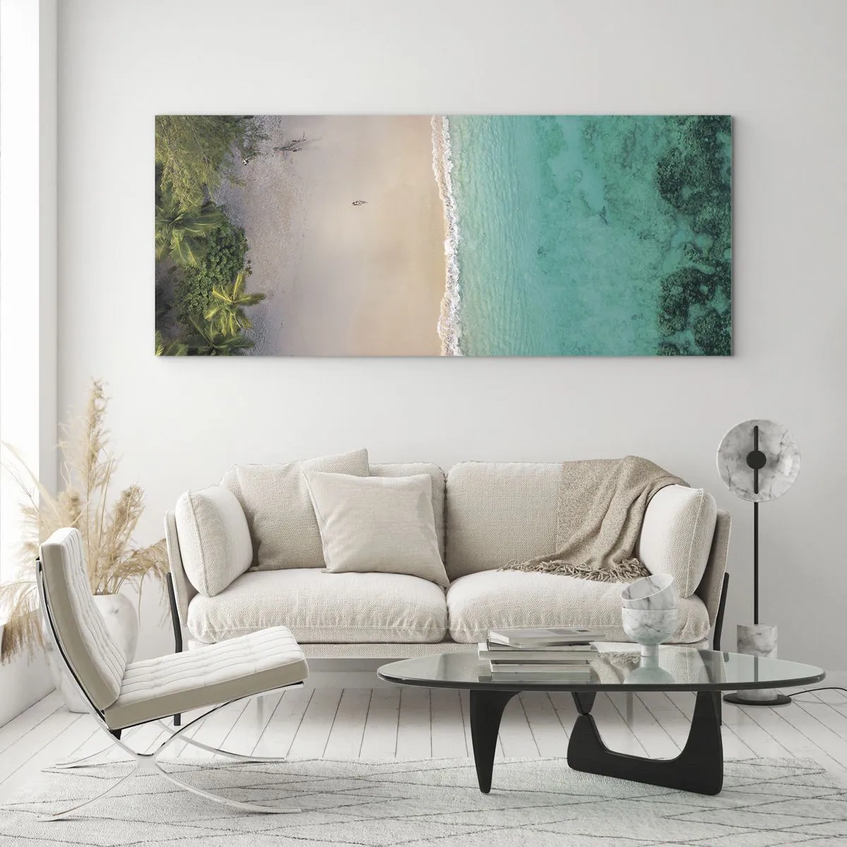 Glass picture - Paradise Beach - 140x50 cm