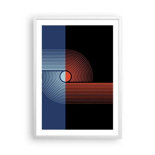 Poster in white frmae - In a Geometrical Embrace - 50x70 cm