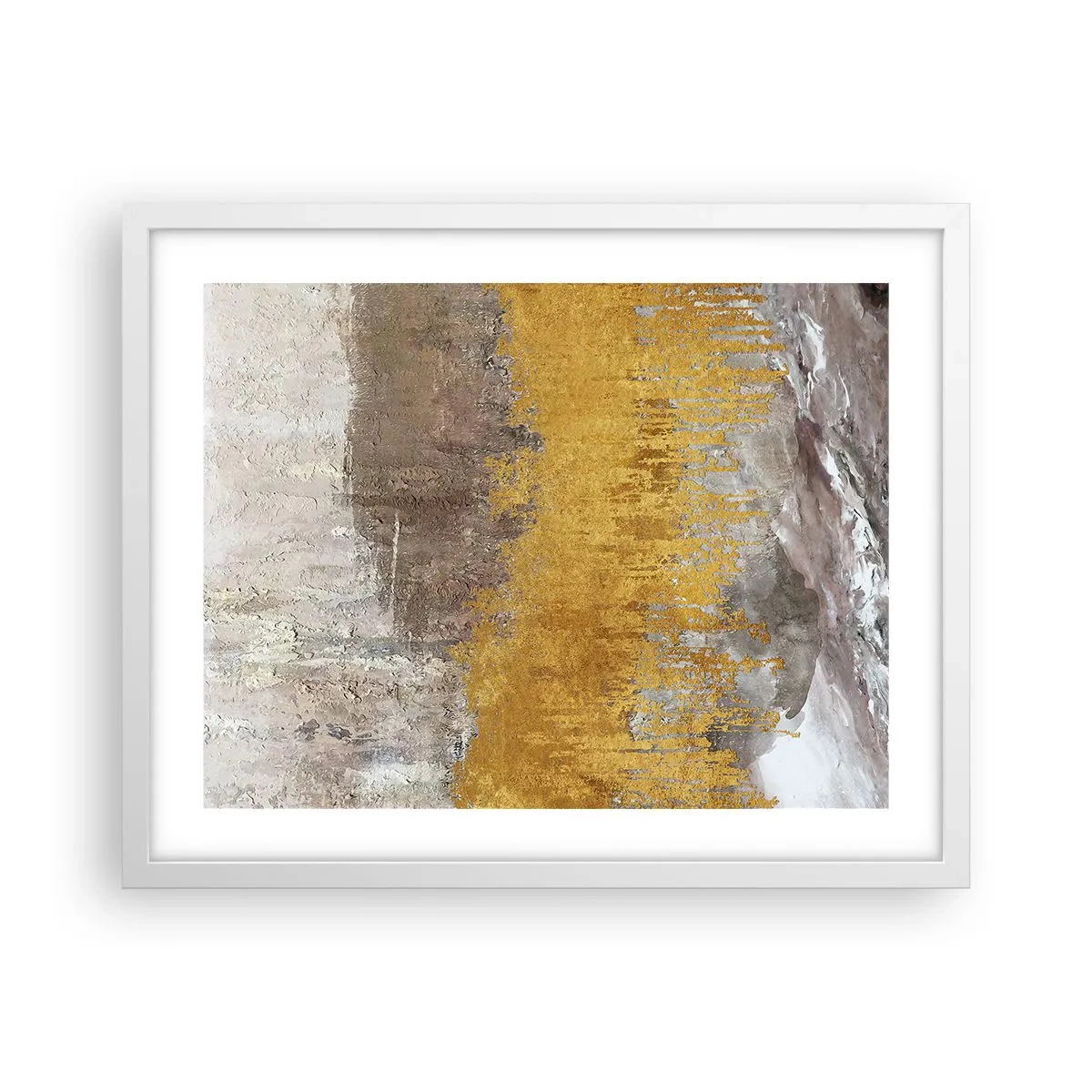 Poster in white frmae - Golden Blast - 50x40 cm