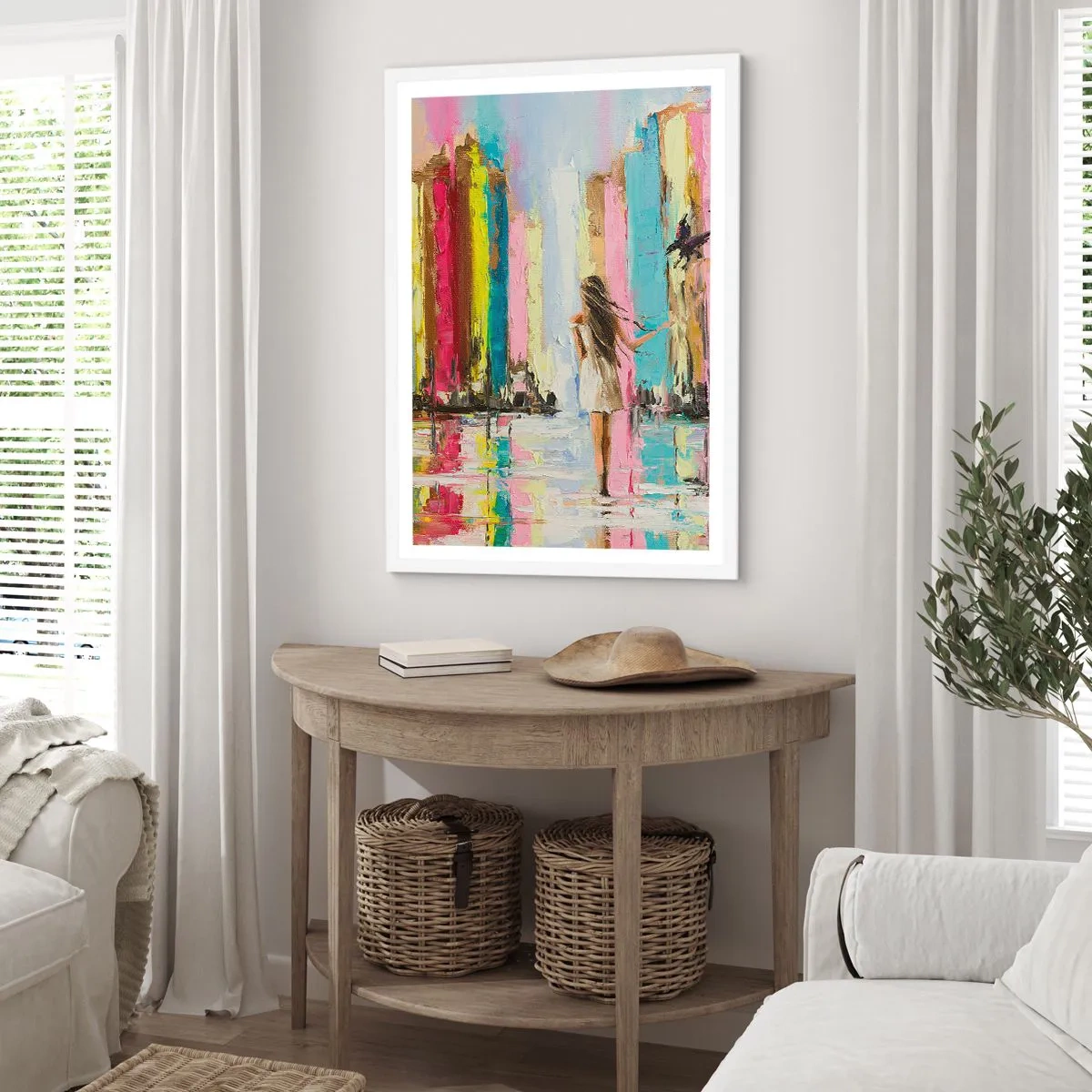 Poster in white frmae - Follow Me - 70x100 cm