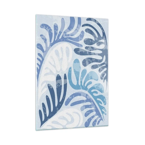Glass picture - Blue Ferns - 50x70 cm