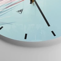 Clock face with lines