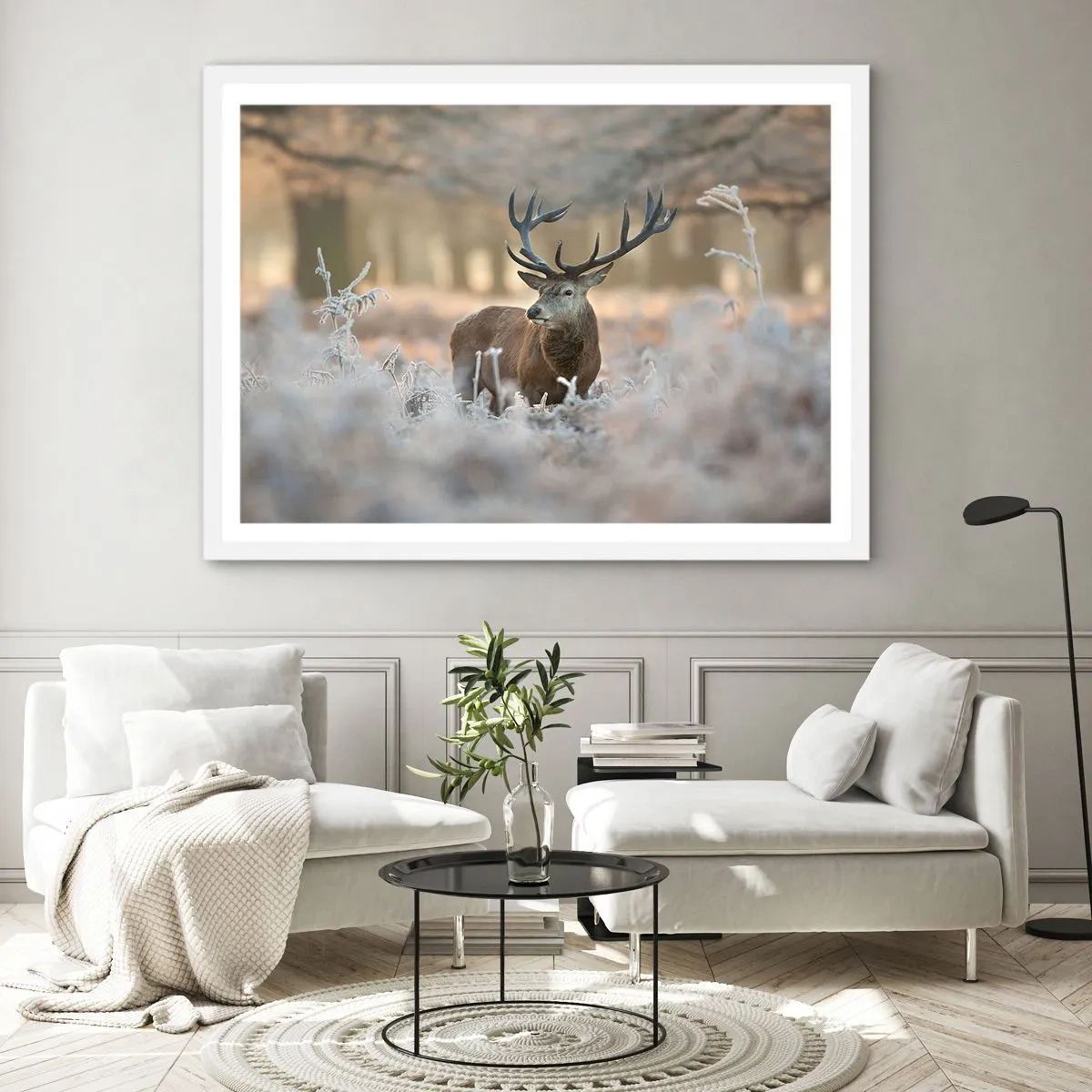 Poster in white frmae - Chilly Morning - 70x50 cm