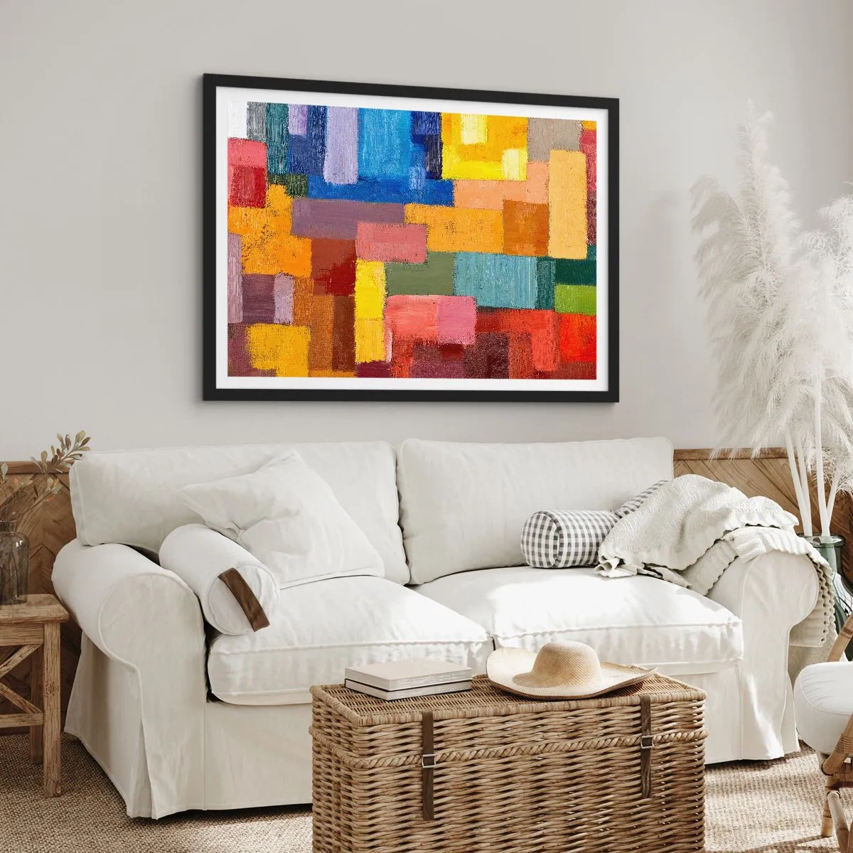 Poster in black frame - Each Different, All Colourful - 70x50 cm