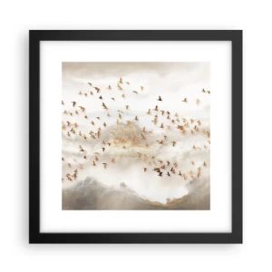 Poster in black frame - It Is Time - 30x30 cm