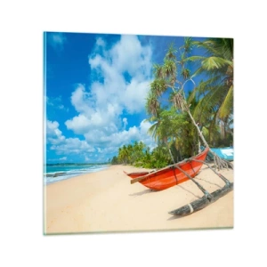Glass picture - Charm of the Tropics - 50x50 cm