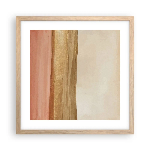 Poster in light oak frame - Vertical Composition - 40x40 cm
