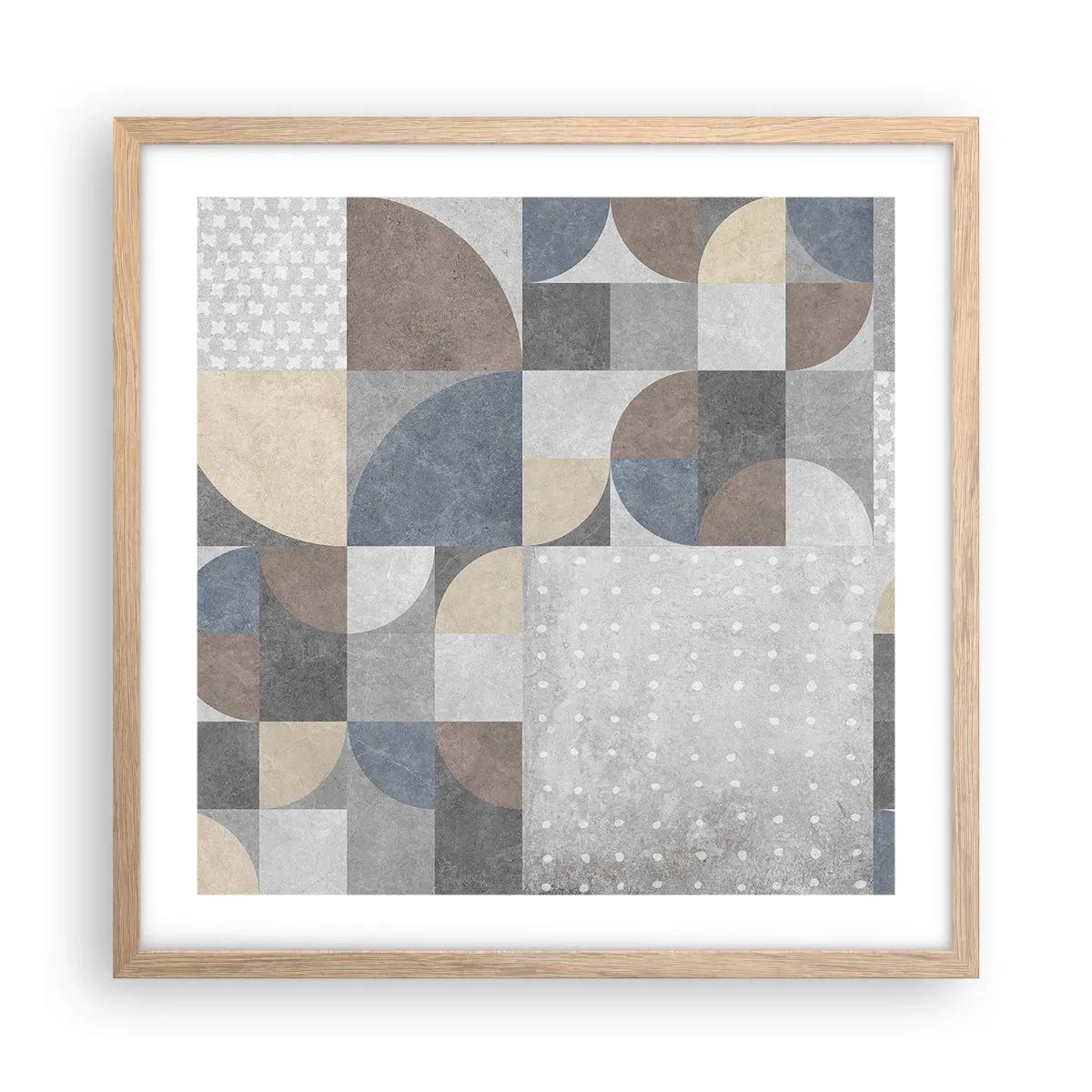 Poster in light oak frame - Ceramic Fantasy - 50x50 cm