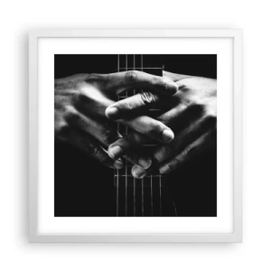 Poster in white frmae - Artist's Prayer - 40x40 cm