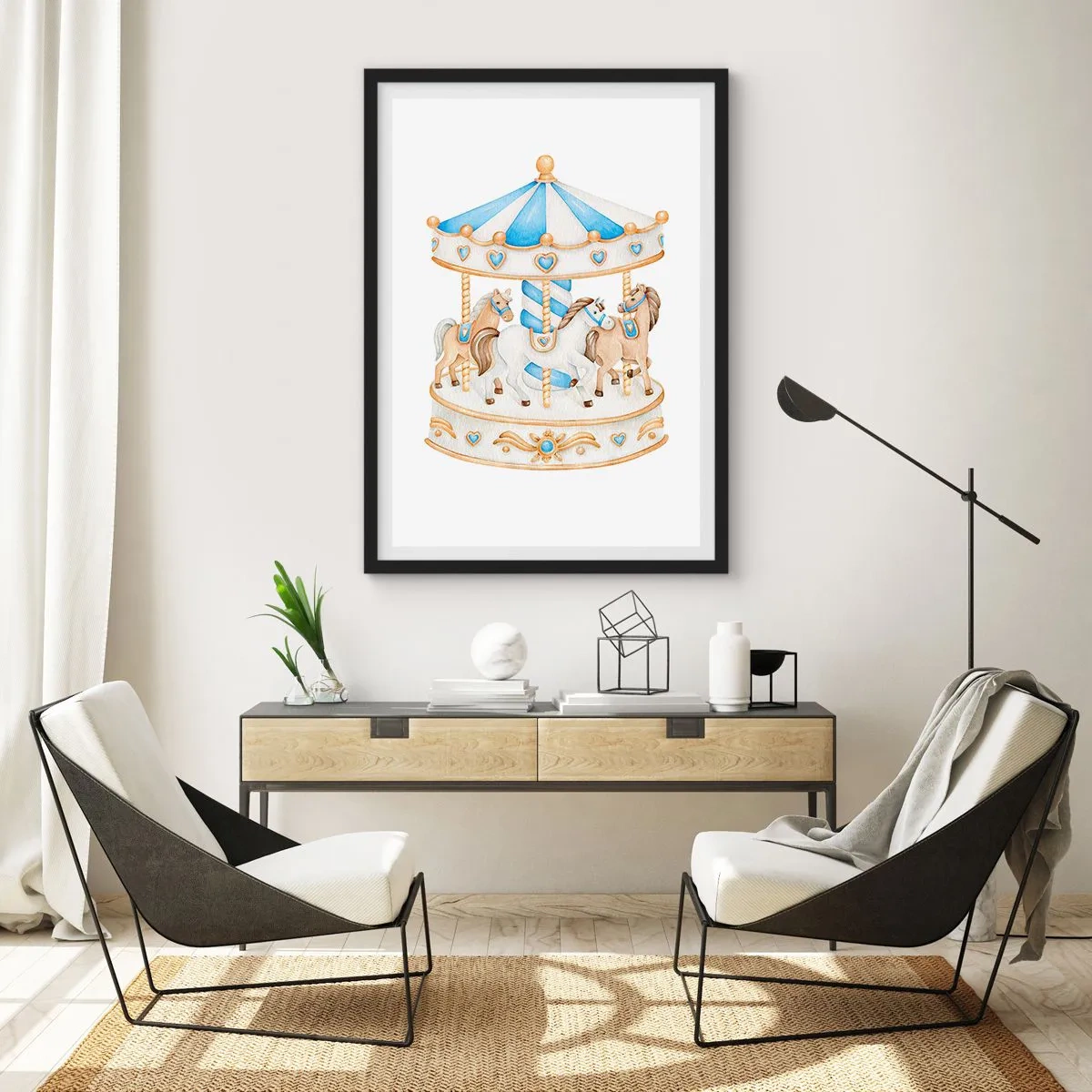Poster in black frame - Sweet Childhood - 30x40 cm