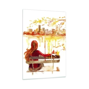 Glass picture - Moment of Reflection - 80x120 cm