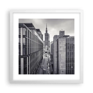 Poster in white frmae - Warsaw Valley - 40x40 cm