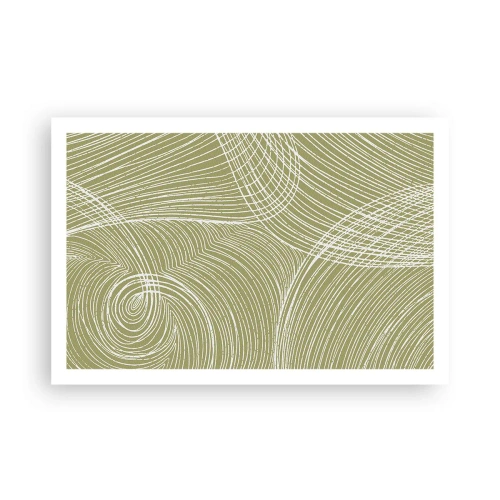 Poster - Intricate Abstract in White - 91x61 cm