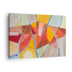 Canvas picture - An abstract composition in vivid geometric colors. - 70x50cm - Carousel of Dreams - Modern wall decoration for the living room and bedroom ARTTOR