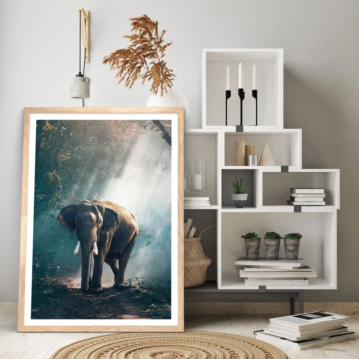 Poster in light oak frame - Quiet Stroll - 50x70 cm