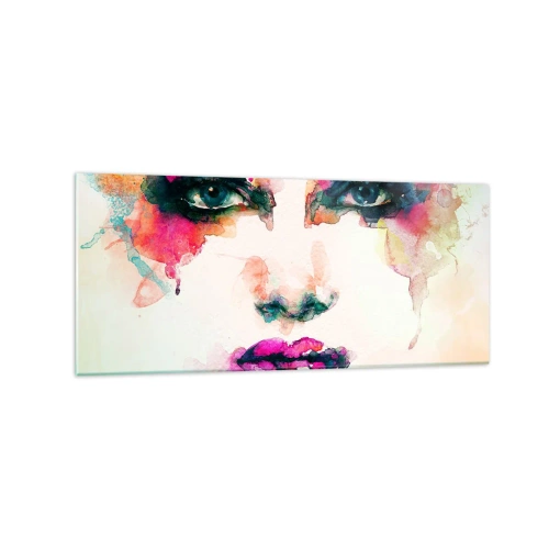 Glass picture - Portrait Painted by a Rainbow - 120x50 cm