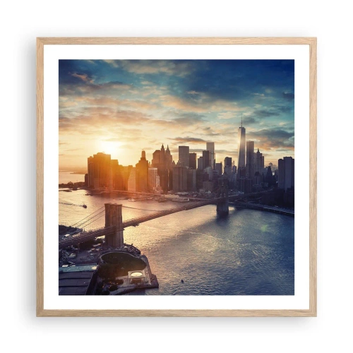 Poster in light oak frame - Monument to the Culture of the West - 60x60 cm