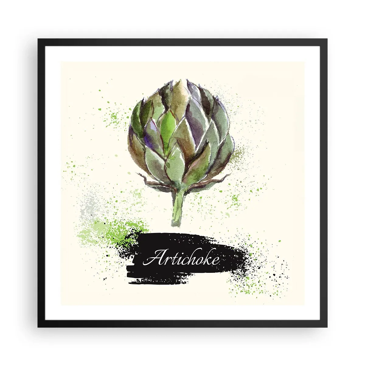 Poster in black frame - Eviva Vegetables! - 60x60 cm