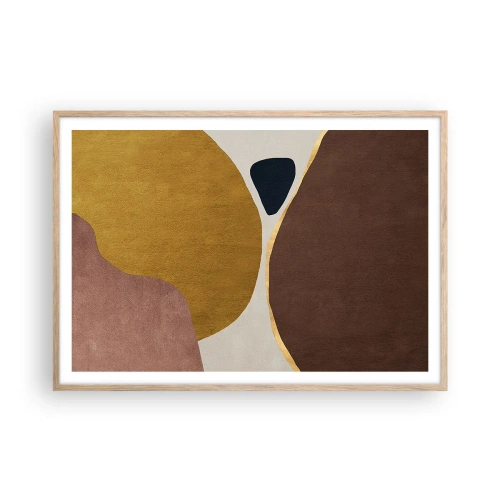 Poster in light oak frame - Abstract - Place in sSace - 100x70 cm