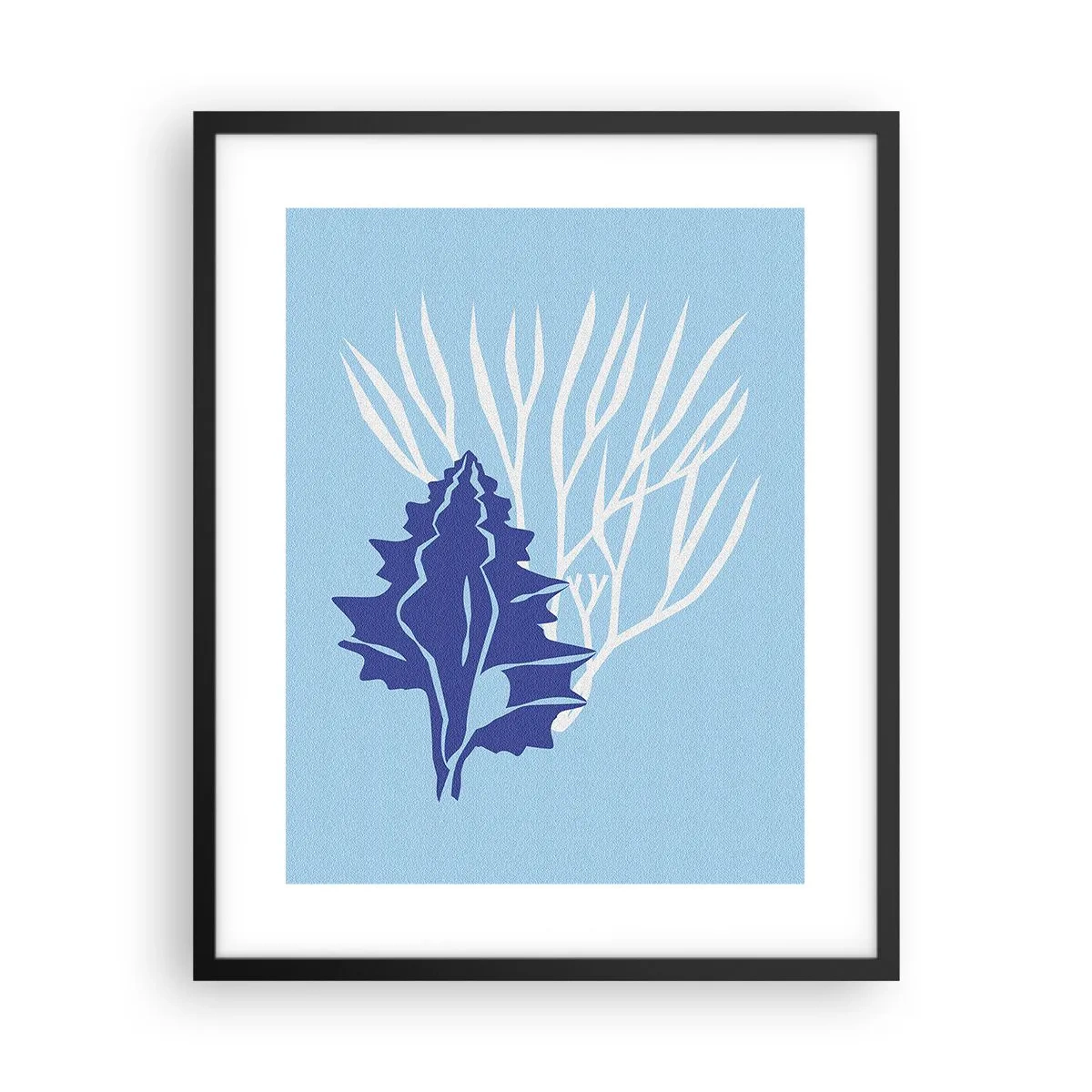 Poster in black frame - Leaf Forms - 40x50 cm