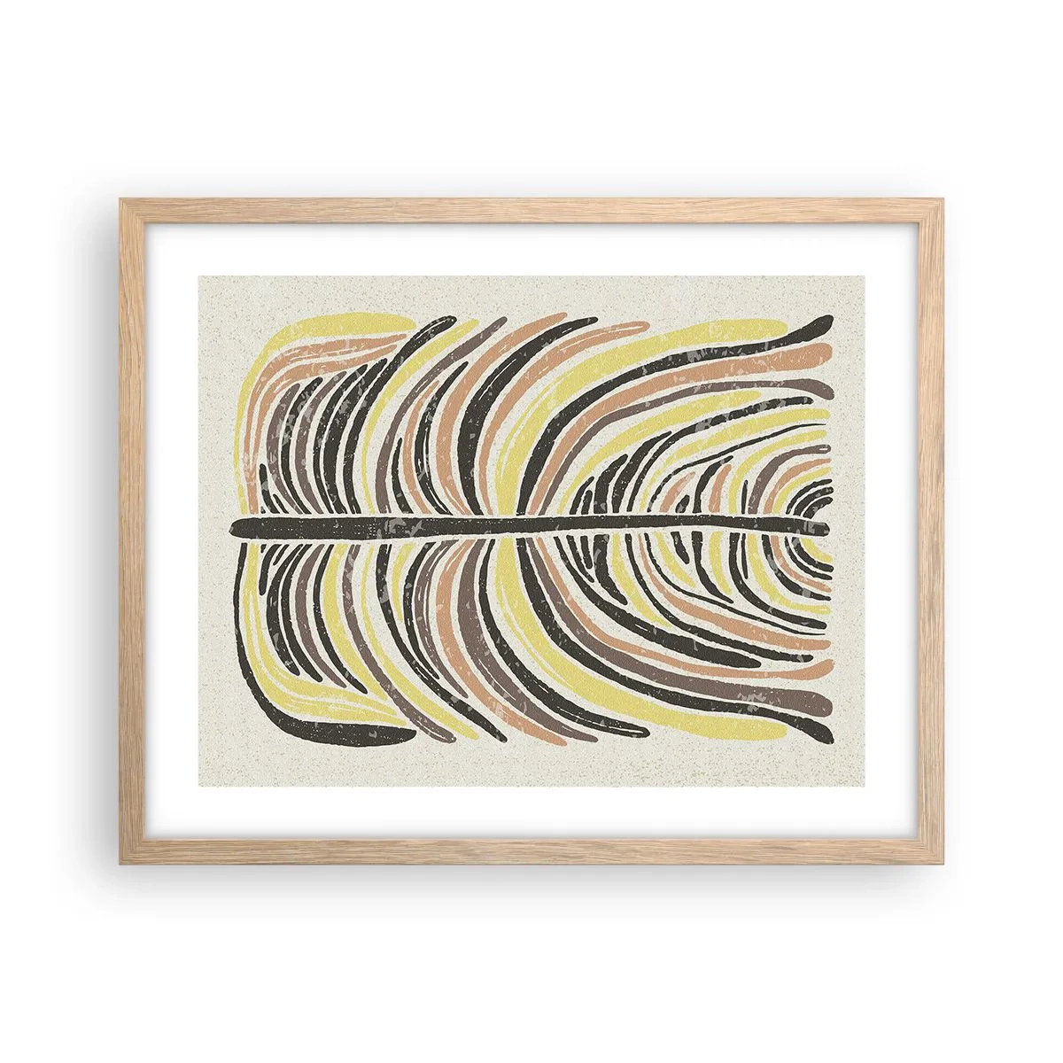 Poster in light oak frame - Abstract: Life to the Full - 50x40 cm