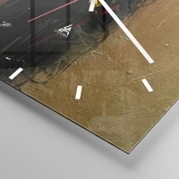 Clock face with lines