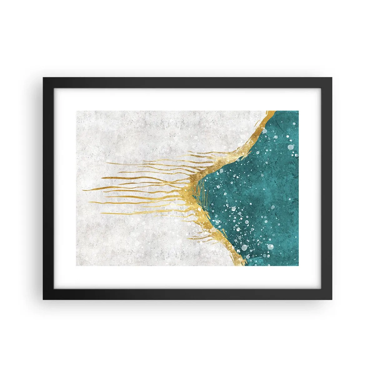 Poster in black frame - Golden Tide - 40x30 cm