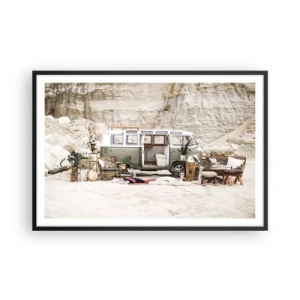 Poster in black frame - Time to Start the Trip - 91x61 cm