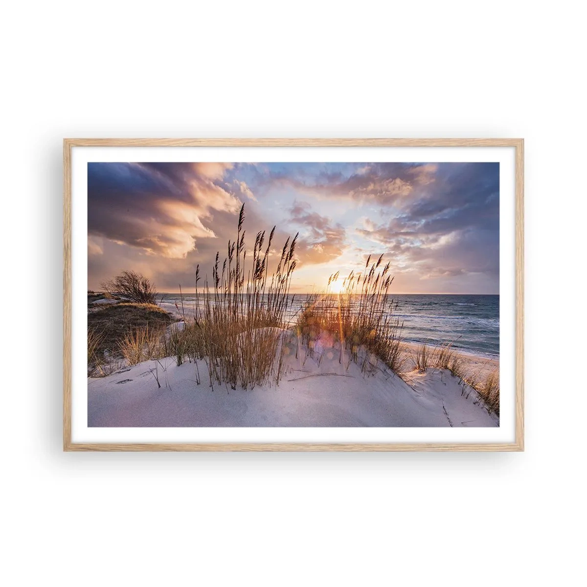 Poster in light oak frame - Farewell to the Sun and Wind - 91x61 cm