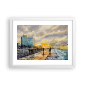 Poster in white frmae - Life On the Coast - 40x30 cm