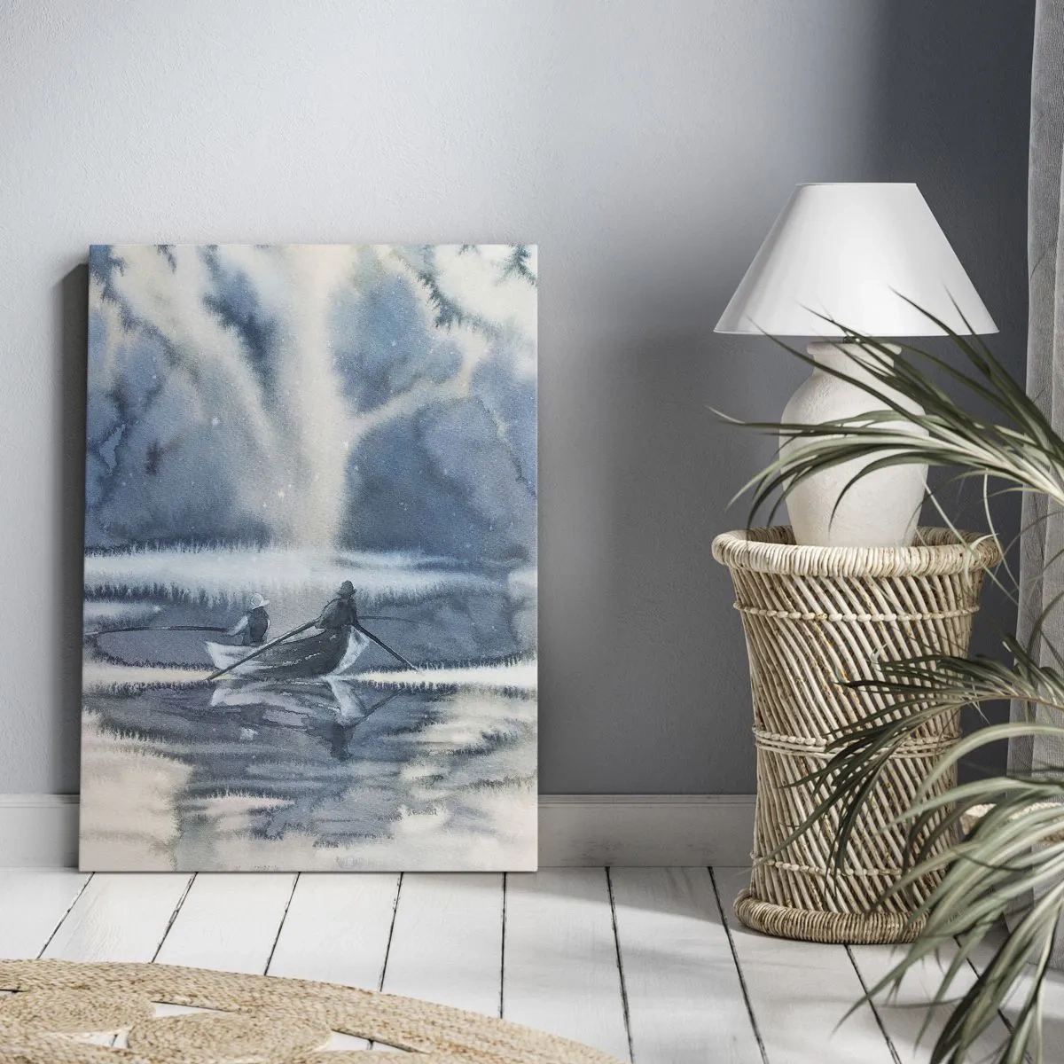 Canvas picture - Fishermen in Their Paradise - 50x70 cm