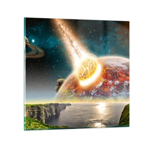 Glass picture - Space Drama - 60x60 cm