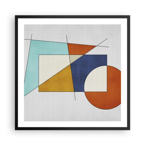 Poster in black frame - Abstract: Modernist Fun - 60x60 cm