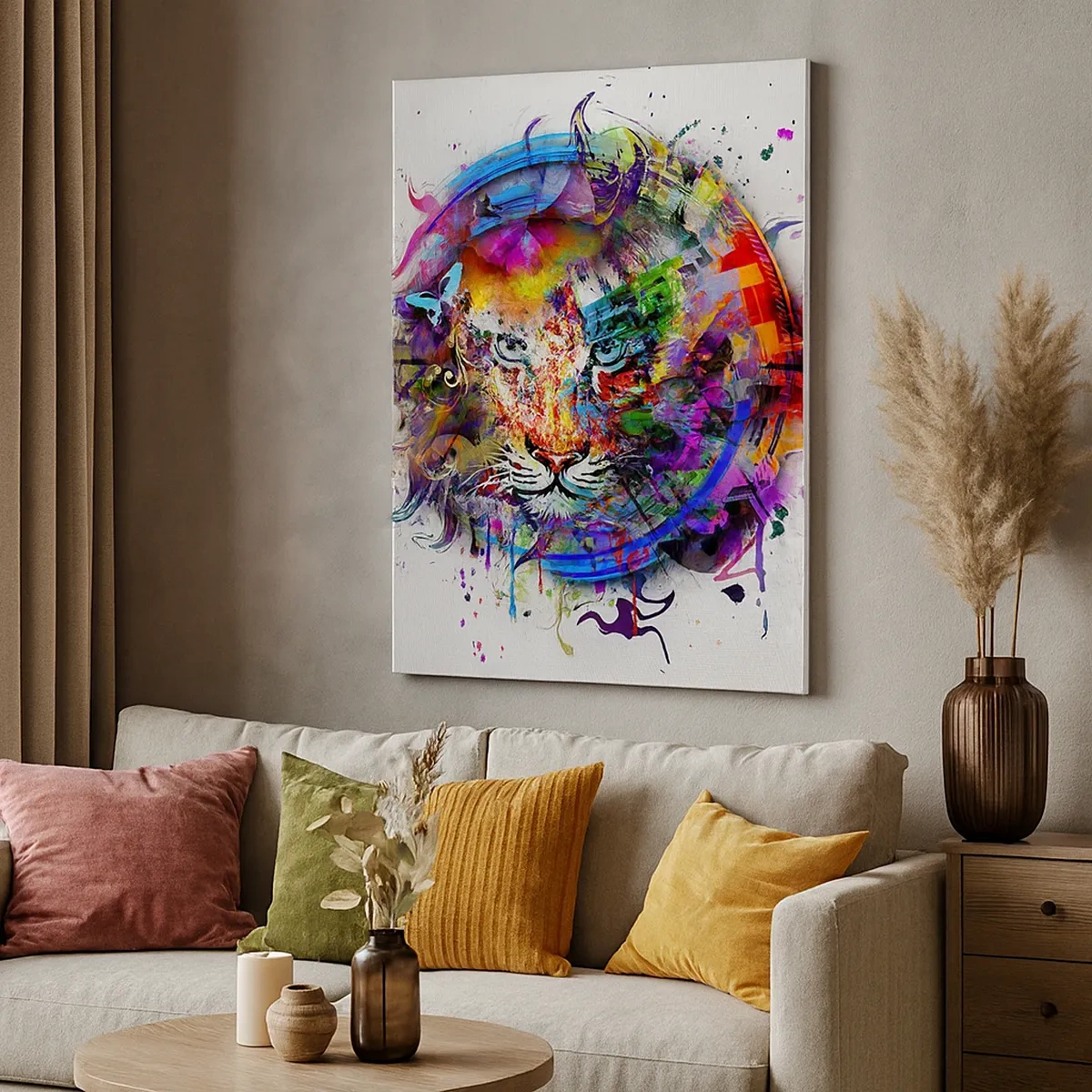 Canvas picture - Behind Rainbow Curtain - 50x70 cm