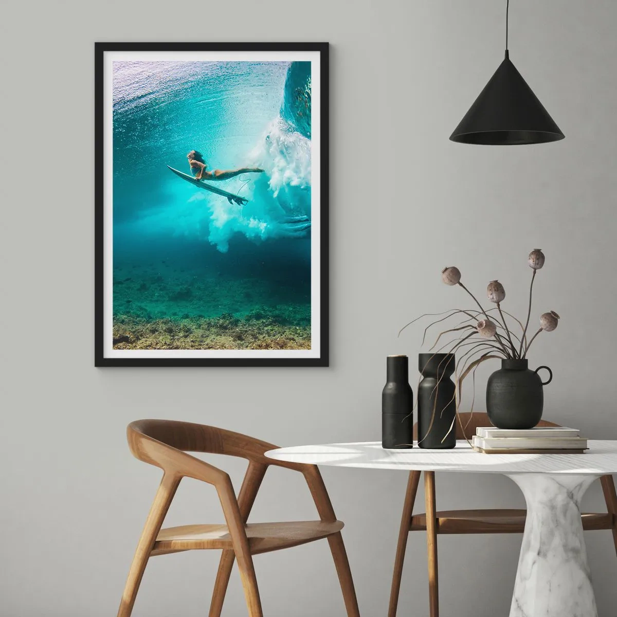 Poster in black frame - Undewater World - 61x91 cm