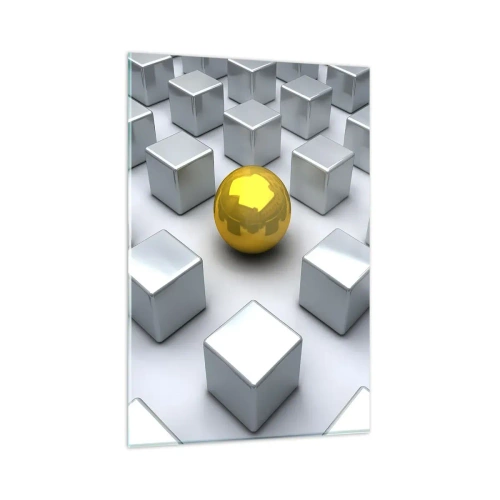 Glass picture - Why Me? Geometric Composition. - 80x120 cm