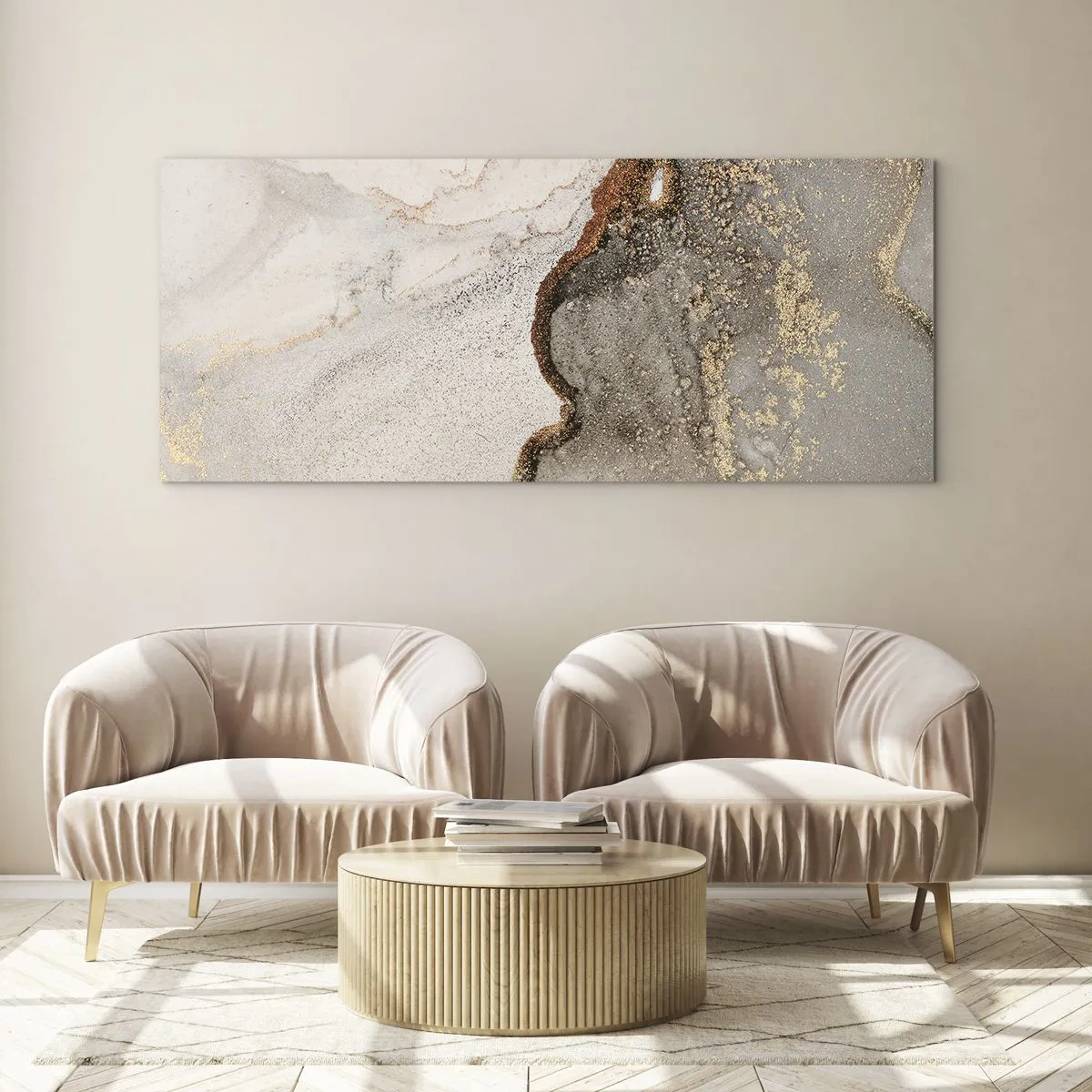 Glass picture - On the Border of Colours - 90x30 cm