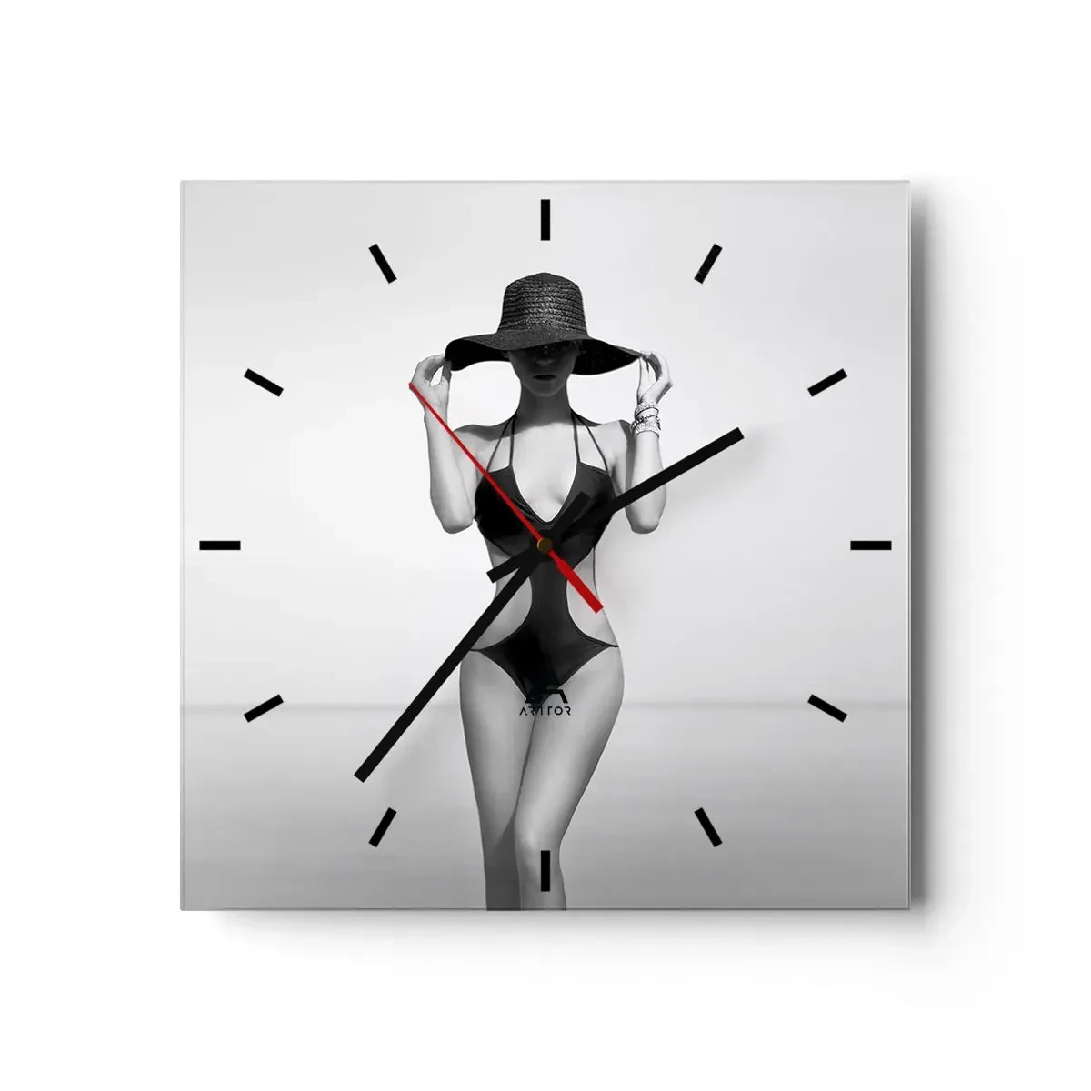 Wall clock - Clock on glass - My Name Is: Elegance - 30x30 cm