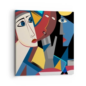 Canvas picture - Conversation of Cubists - 70x70 cm