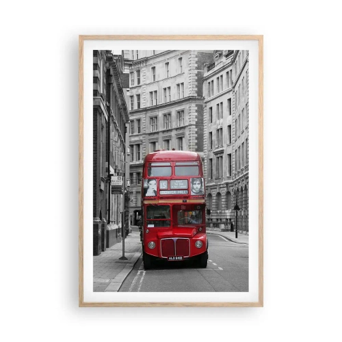 Poster in light oak frame - Routine Doesn't Have to Be Grey - 61x91 cm