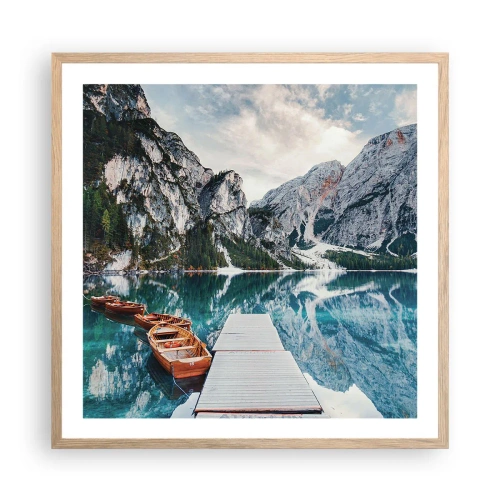 Poster in light oak frame - We Will Show You Beauty - 60x60 cm