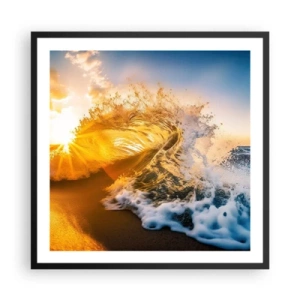 Poster in black frame - Playing with Sand - 60x60 cm