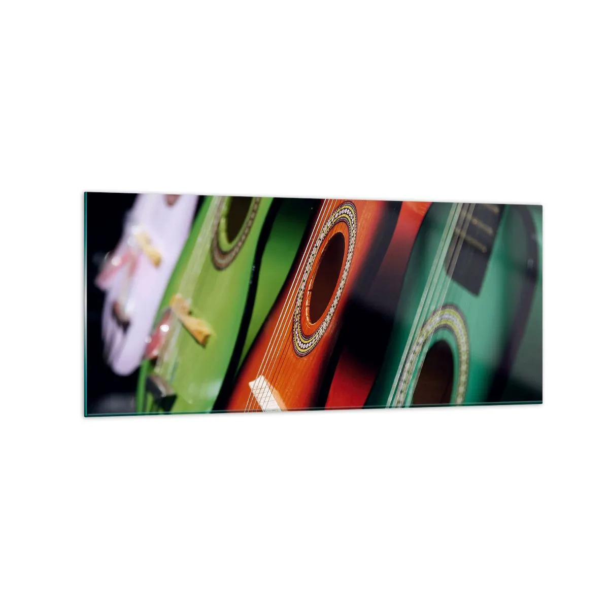 Glass picture - Guitar Has Many Shades - 120x50 cm